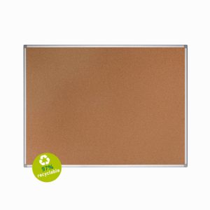 Quadro de cortiça com moldura em alumínio Bi-Office (reciclável)
