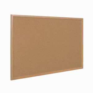 Quadro de cortiça com moldura em MDF carvalho Bi-Office