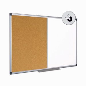 Quadro de cortiça / branco com moldura em alumínio Bi-Office