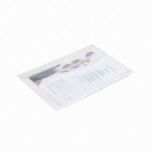 Envelope em PP transparente com mola Rapesco