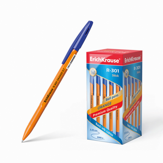 Esferográfica ErichKrause R-301 Orange
