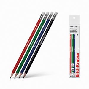 Lápis de grafite com borracha ErichKrause Deep