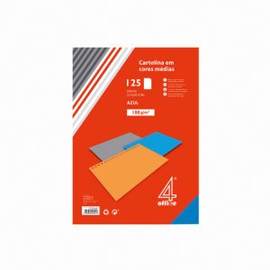 Cartolina A4 cores médias 4office